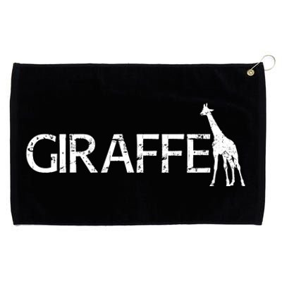 Funny Gift For Giraffe Lover Logo Grommeted Golf Towel