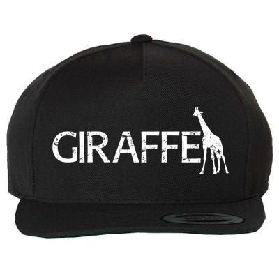 Funny Gift For Giraffe Lover Logo Wool Snapback Cap