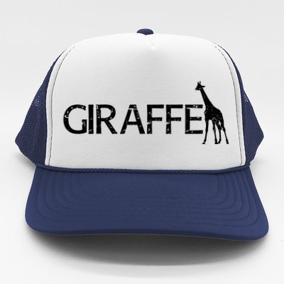 Funny Gift For Giraffe Lover Logo Trucker Hat