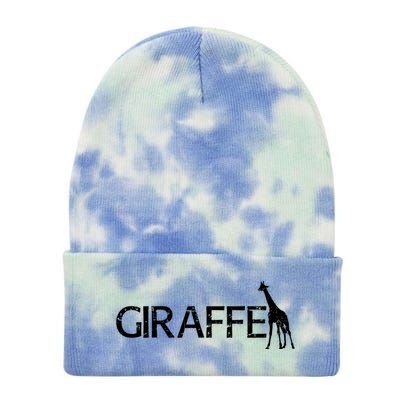 Funny Gift For Giraffe Lover Logo Tie Dye 12in Knit Beanie