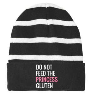 Funny Gluten Free Design Gluten Free Princess Designs Striped Beanie with Solid Band