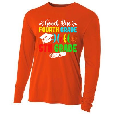 Fun Goodbye Fourth Grade Hello 5Th Grade Last Day Of School Great Gift Cooling Performance Long Sleeve Crew