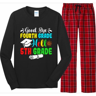 Fun Goodbye Fourth Grade Hello 5Th Grade Last Day Of School Great Gift Long Sleeve Pajama Set