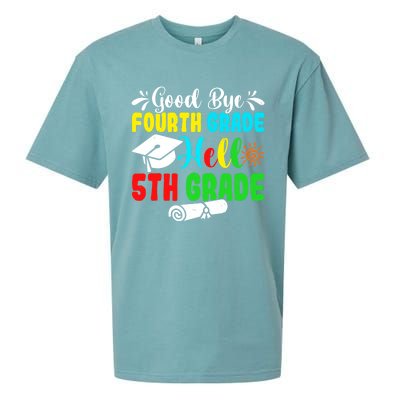 Fun Goodbye Fourth Grade Hello 5Th Grade Last Day Of School Great Gift Sueded Cloud Jersey T-Shirt