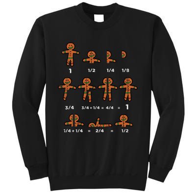 Festive Gingerbread Fraction Holiday Cookie Math Educator Sweatshirt