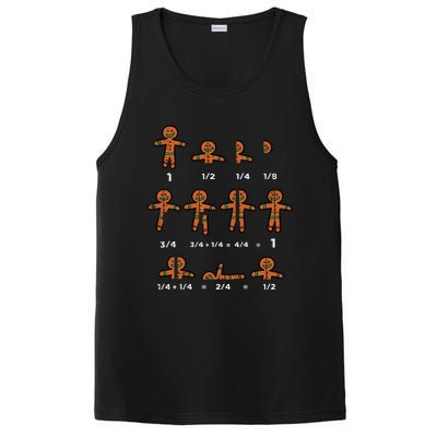 Festive Gingerbread Fraction Holiday Cookie Math Educator PosiCharge Competitor Tank