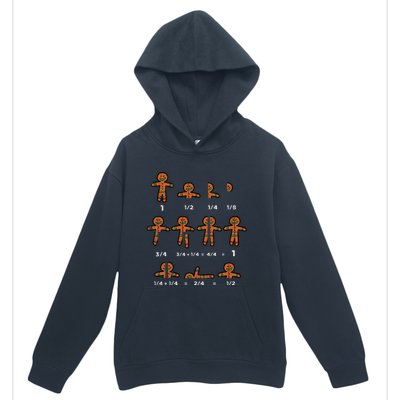 Festive Gingerbread Fraction Holiday Cookie Math Educator Urban Pullover Hoodie