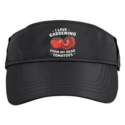 Funny Gardening From My Head Tomatoes Adult Drive Performance Visor