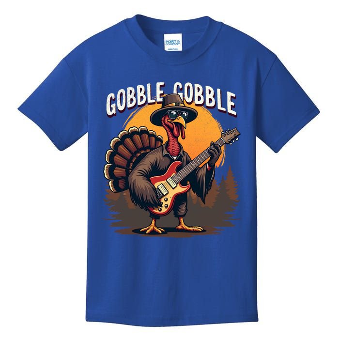 Funny Gobble Gobble Turkey Rocker Gift Kids T-Shirt