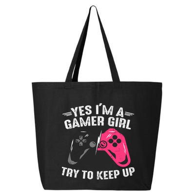 Funny Gamer Girl Slogans Cute Gamer Controller Video Games Lover 25L Jumbo Tote