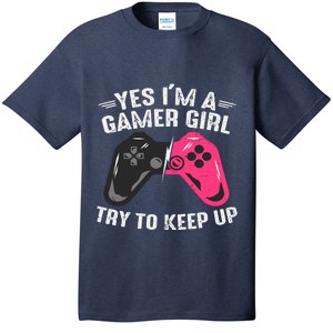 Funny Gamer Girl Slogans Cute Gamer Controller Video Games Lover T-Shirt