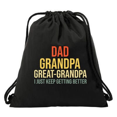 Funny Great Grandpa For Fathers Day Drawstring Bag