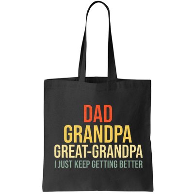 Funny Great Grandpa For Fathers Day Bag