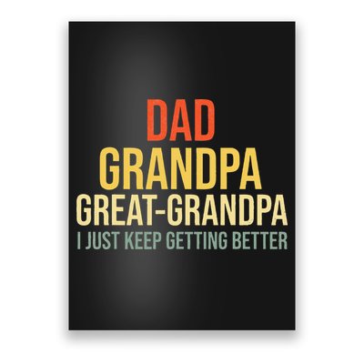 Funny Great Grandpa For Fathers Day Poster