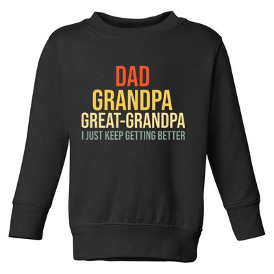 Funny Great Grandpa For Fathers Day Toddler Sweatshirt