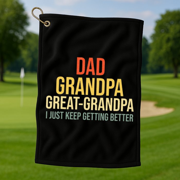 Funny Great Grandpa For Fathers Day Golf Towel