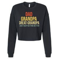 Funny Great Grandpa For Fathers Day Cropped Pullover Crew