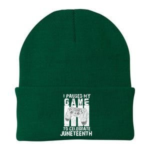 Funny Gaming Gift I Paused My Game To Celebrate Juneteenth Gift Knit Cap Winter Beanie