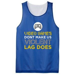 Funny Gaming Gift Games DonT Make Us Violent Lag Does Gift Mesh Reversible Basketball Jersey Tank