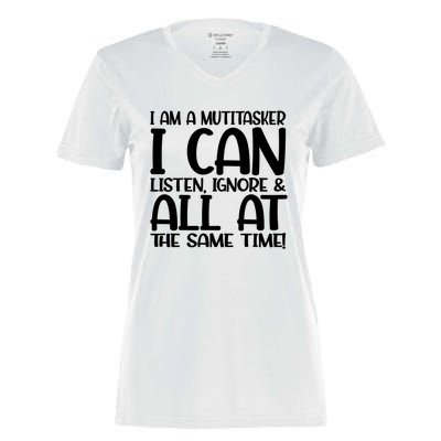 Fun Great Gift I Am A Multitasker I Can Listen And Forget Gift Women's Momentum V-Neck T-Shirt