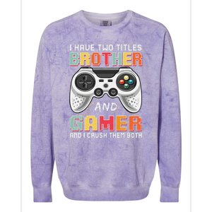 Funny Gamer Gaming Video Games Boy Brother Teens Colorblast Crewneck Sweatshirt