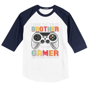 Funny Gamer Gaming Video Games Boy Brother Teens Baseball Sleeve Shirt