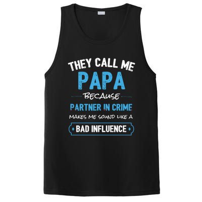 Funny Grandpa Gift Papa Partner In Crime Dad Funny Gift PosiCharge Competitor Tank