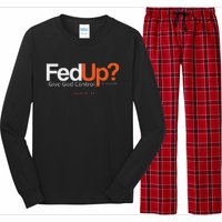 Fedup Give God Control Long Sleeve Pajama Set