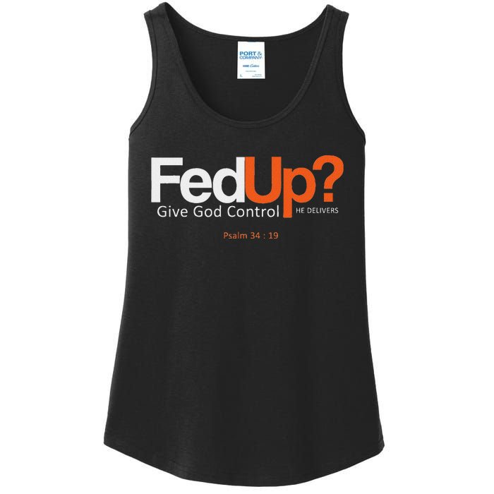 Fedup Give God Control Ladies Essential Tank