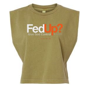 Fedup Give God Control Garment-Dyed Women's Muscle Tee