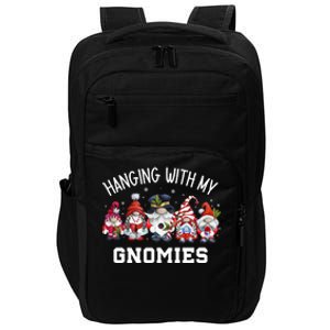 Funny Garden Gnomes Christmas Hanging With My Gnomies Impact Tech Backpack