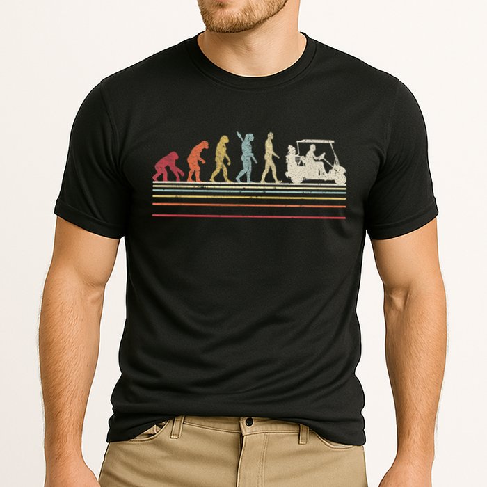 Funny Golf Gift Retro Style Evolution Of Man Cooling Performance Crew T-Shirt