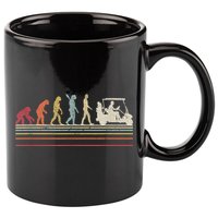 Funny Golf Gift Retro Style Evolution Of Man 11oz C Handle Ceramic Mug