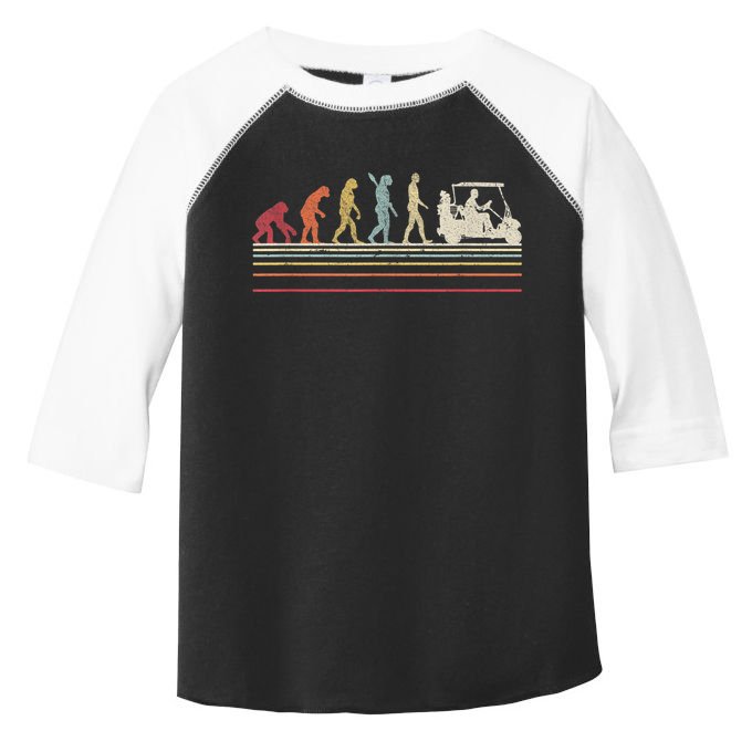 Funny Golf Gift Retro Style Evolution Of Man Toddler Fine Jersey T-Shirt