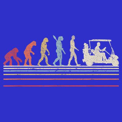 Funny Golf Gift Retro Style Evolution Of Man T-Shirt