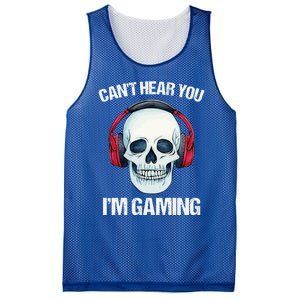 Funny Gamer Gift Skull Headset CanT Hear You IM Gaming Gift Mesh Reversible Basketball Jersey Tank