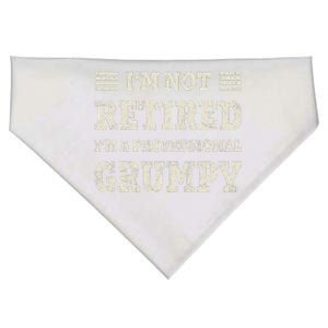 Funny Grandpa Gifts For Father Day Retired Grumpy USA-Made Doggie Bandana