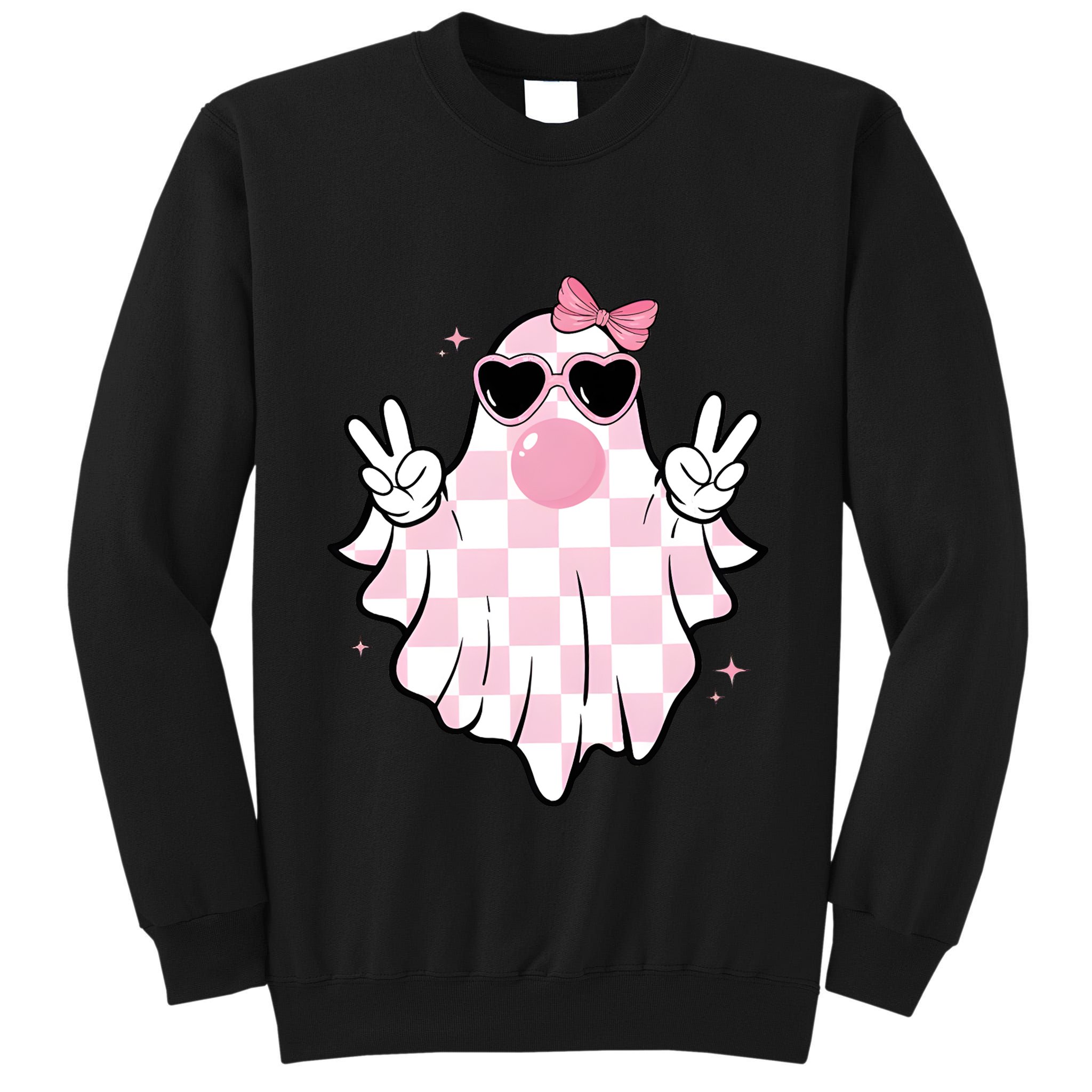 Funny Girly Ghost Blowing Halloween Tall Sweatshirt
