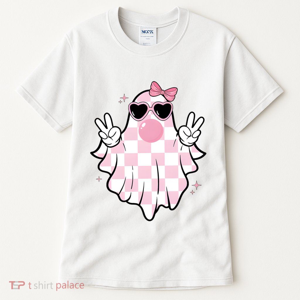 Funny Girly Ghost Blowing Halloween Tall T-Shirt