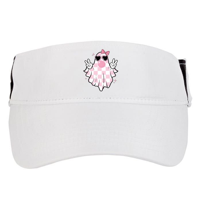Funny Girly Ghost Blowing Halloween Adult Drive Performance Visor