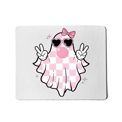 Funny Girly Ghost Blowing Halloween Mousepad