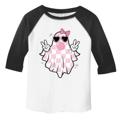 Funny Girly Ghost Blowing Halloween Toddler Fine Jersey T-Shirt
