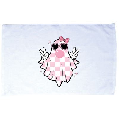 Funny Girly Ghost Blowing Halloween Microfiber Hand Towel