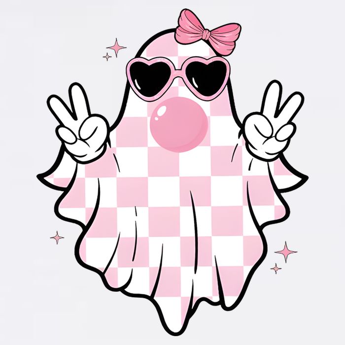 Funny Girly Ghost Blowing Halloween Visor