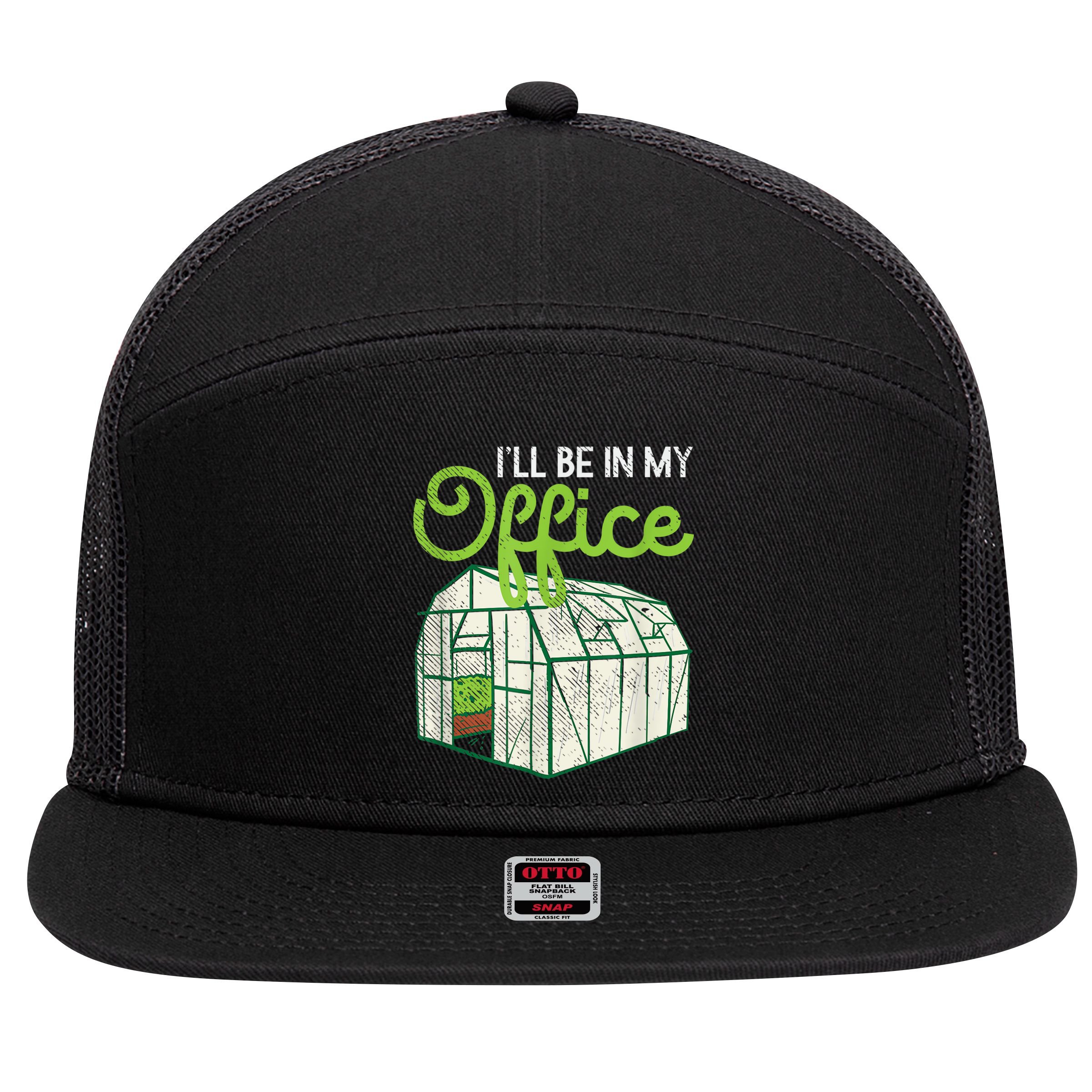 Funny Greenhouse Gardening Garden Plants Lover 7 Panel Mesh Trucker Snapback Hat