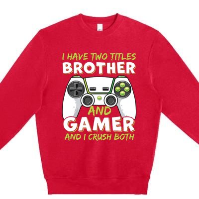 Funny Gaming Girl Gamer Video Game Premium Crewneck Sweatshirt