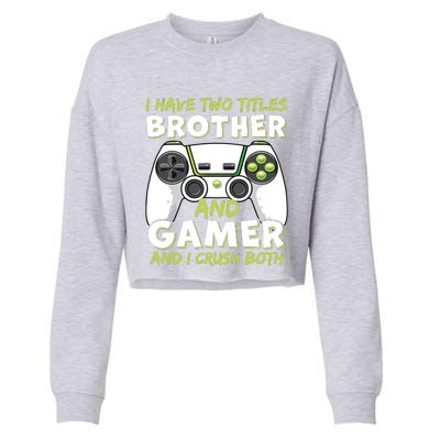 Funny Gaming Girl Gamer Video Game Cropped Pullover Crew