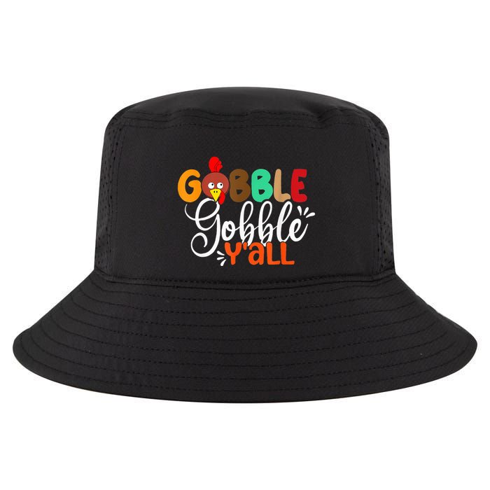 Funny Gobble Gobble Y'all Face Turkey Thanksgiving Cool Comfort Performance Bucket Hat