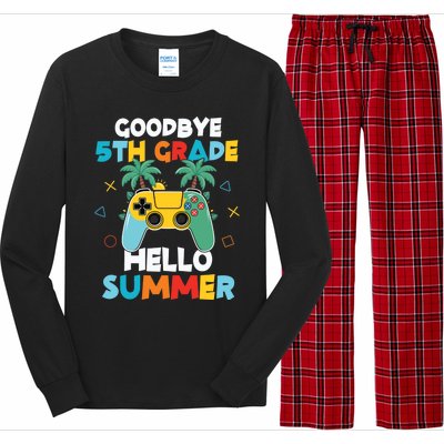 Fifth Grade Graduate Gamer Goodbye 5th Grade Hello Summer Gift Long Sleeve Pajama Set