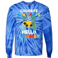 Fifth Grade Graduate Gamer Goodbye 5th Grade Hello Summer Gift Tie-Dye Long Sleeve Shirt